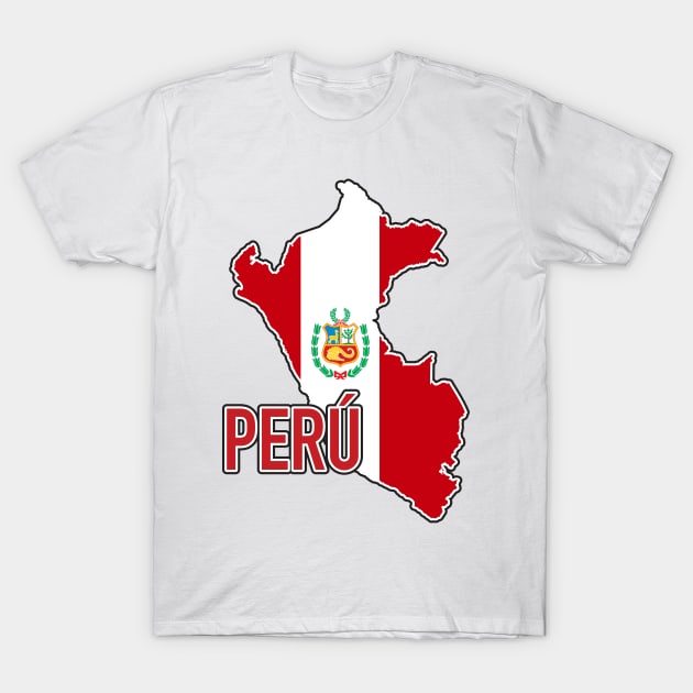 Mapa del Perú T-Shirt by verde